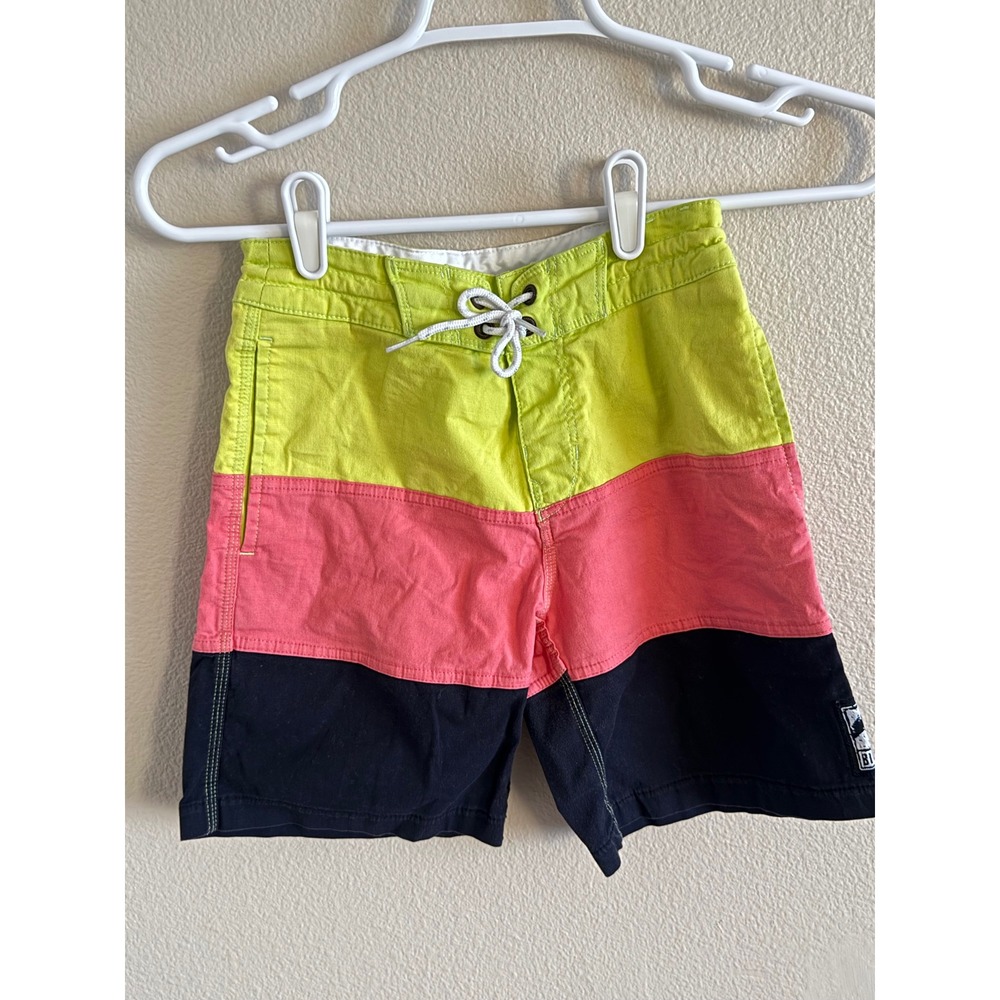 Billabong Boys Colorblock Board Shorts Neon‎ Yellow Pink Navy Size 22 B115CTRI